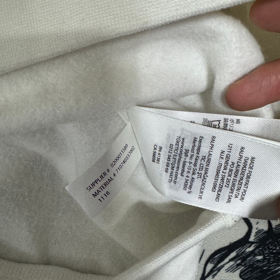 폴로 베어 기모맨투맨 S사이즈  상품이미지4