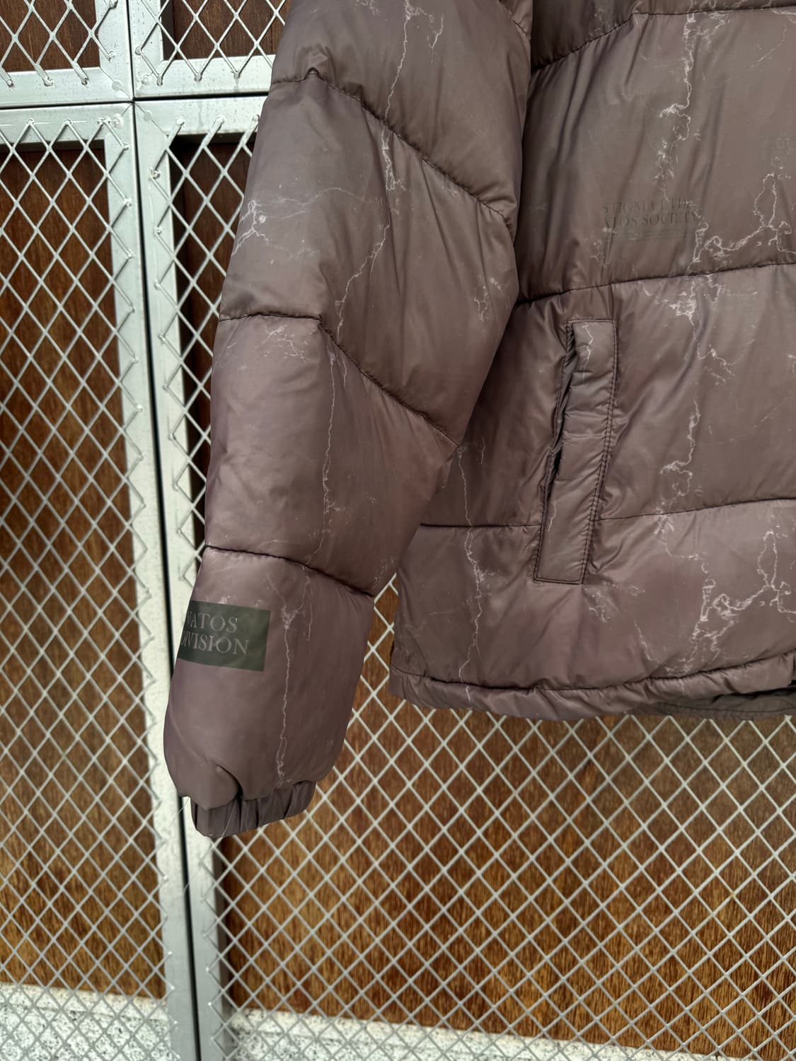 스티그마 STIGMA 브라운 스톤 패턴 오버핏 패딩 점퍼 M 상품이미지5