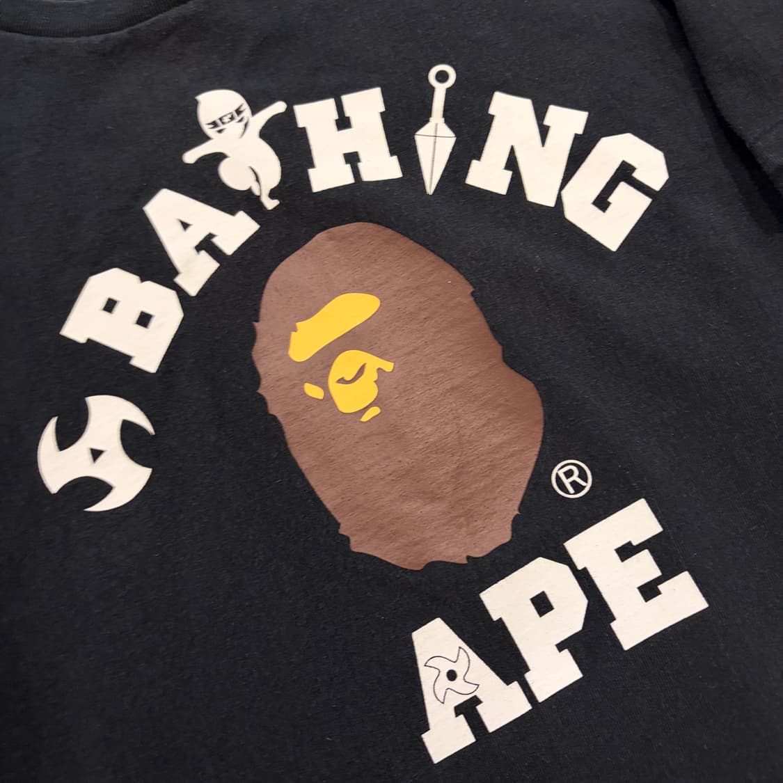 [L] BAPE 베이프 닌자 블랙 반팔 티셔츠 D863 상품이미지4