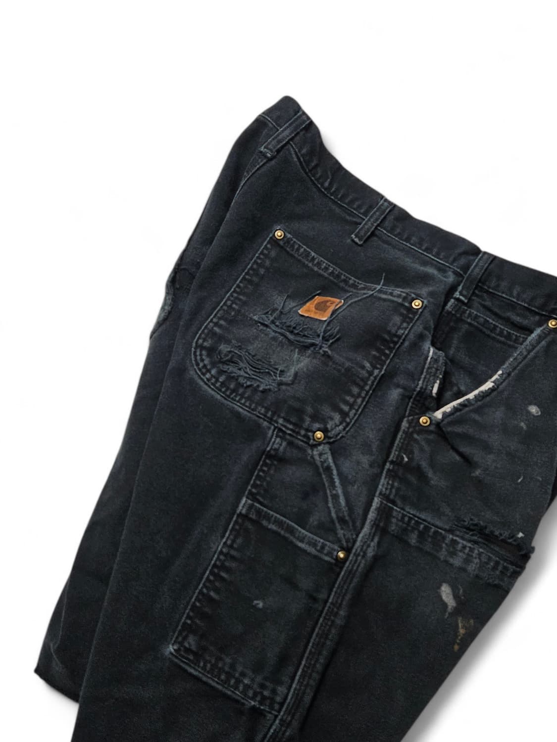 칼하트 더블니 쇼츠 디스트레스드 데미지 34 하드페이딩 반바지 상품이미지3