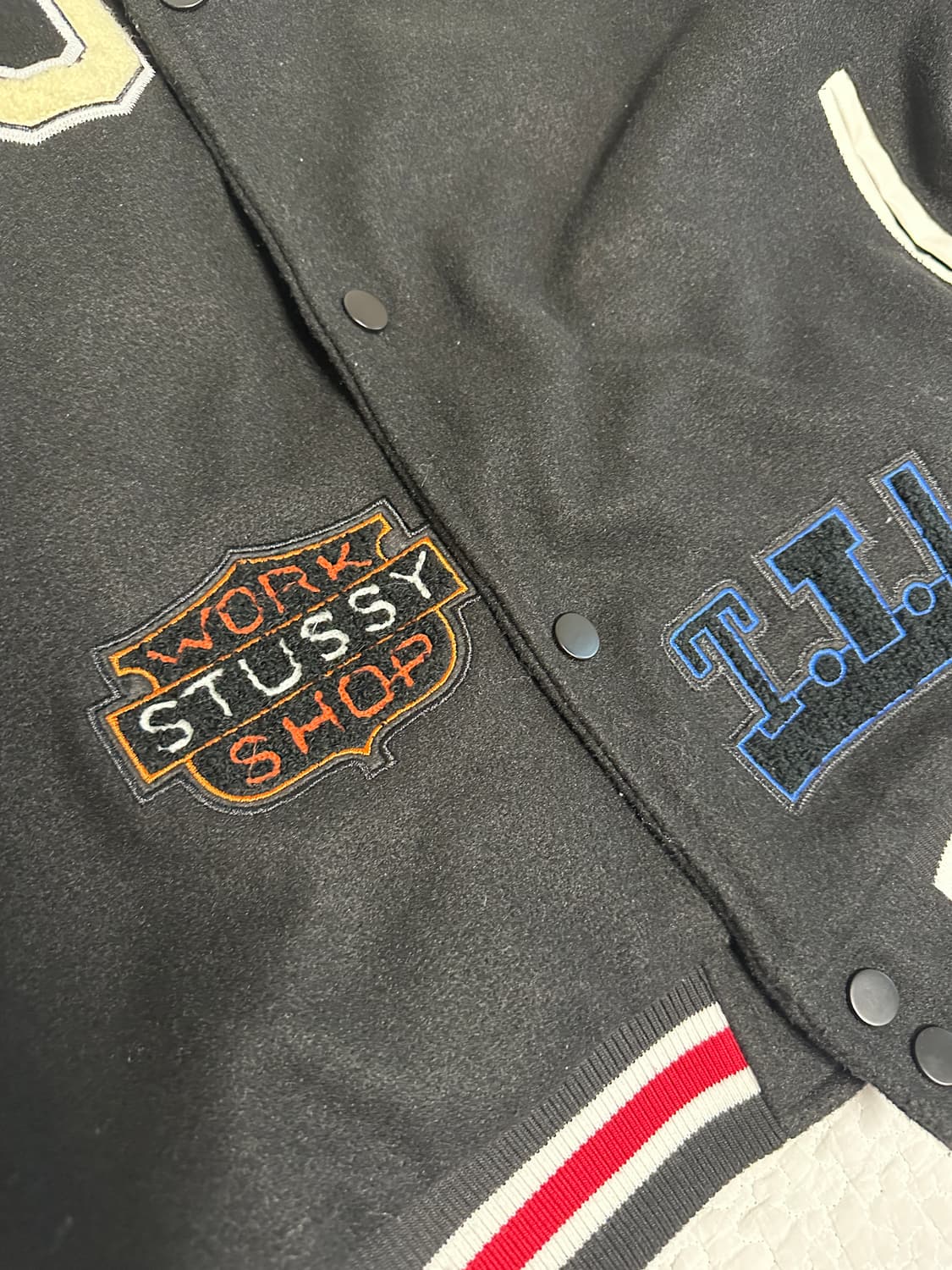 급처] 스투시 아워레가시 데님티어스 바시티 L 극미중고 싸게 판매!!! 상품이미지7