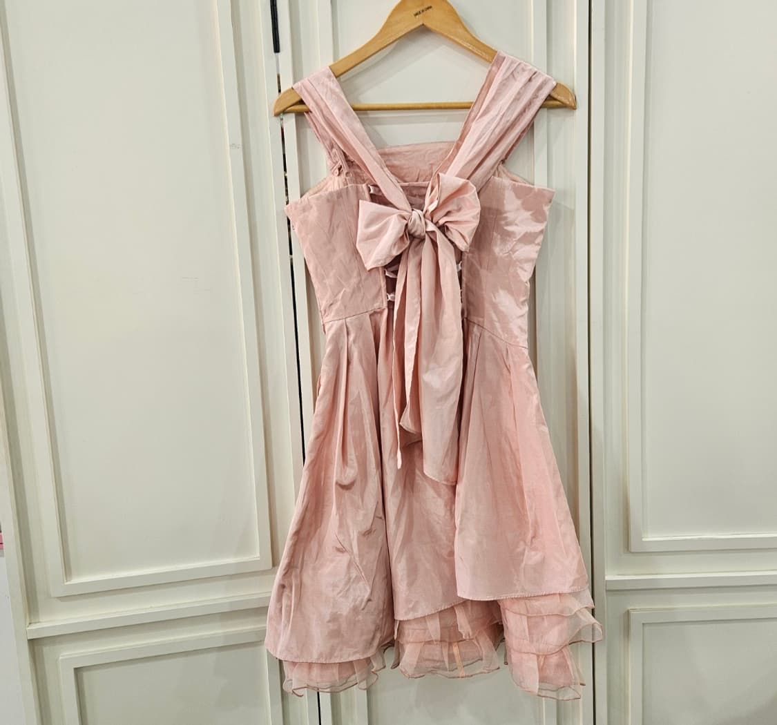 피치 베이비핑크 레이어드 튤 원피스 상품이미지5