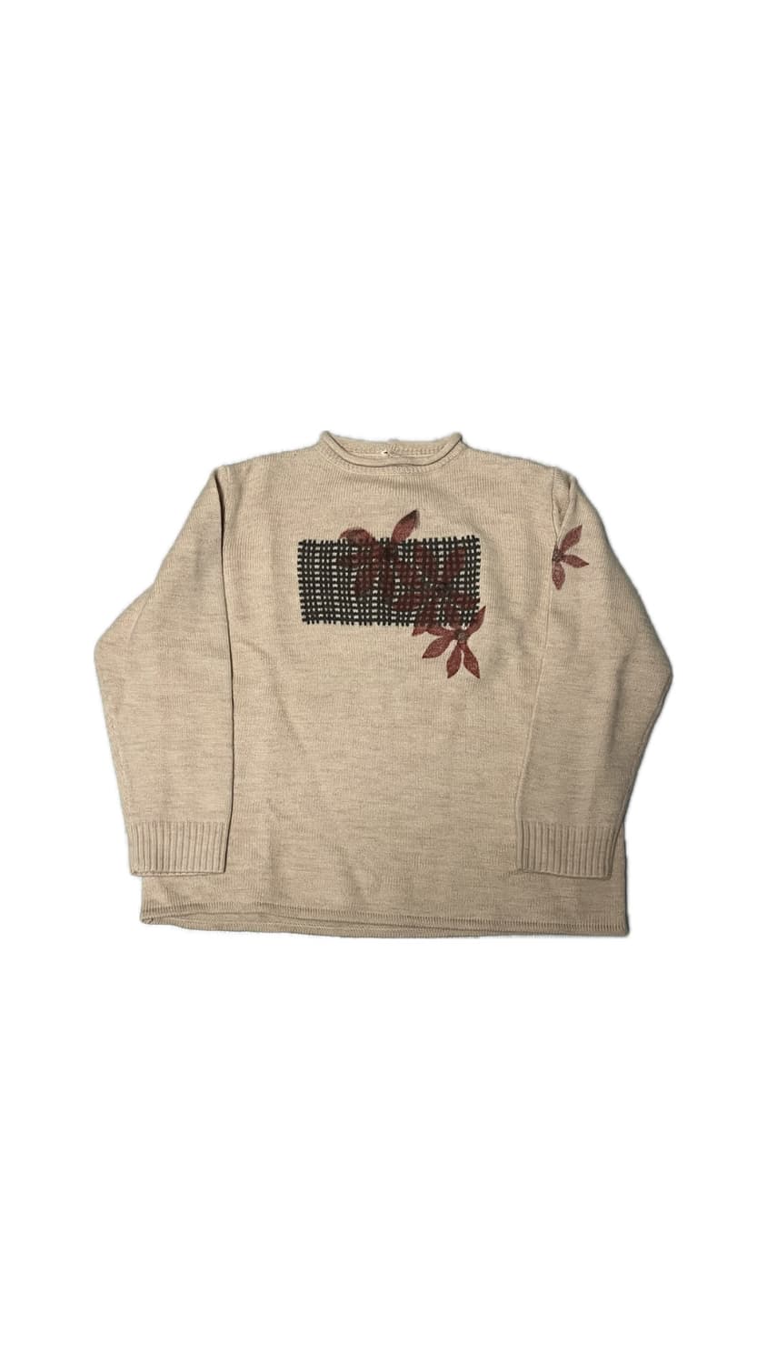 빈티지 꽃니트 상품이미지1