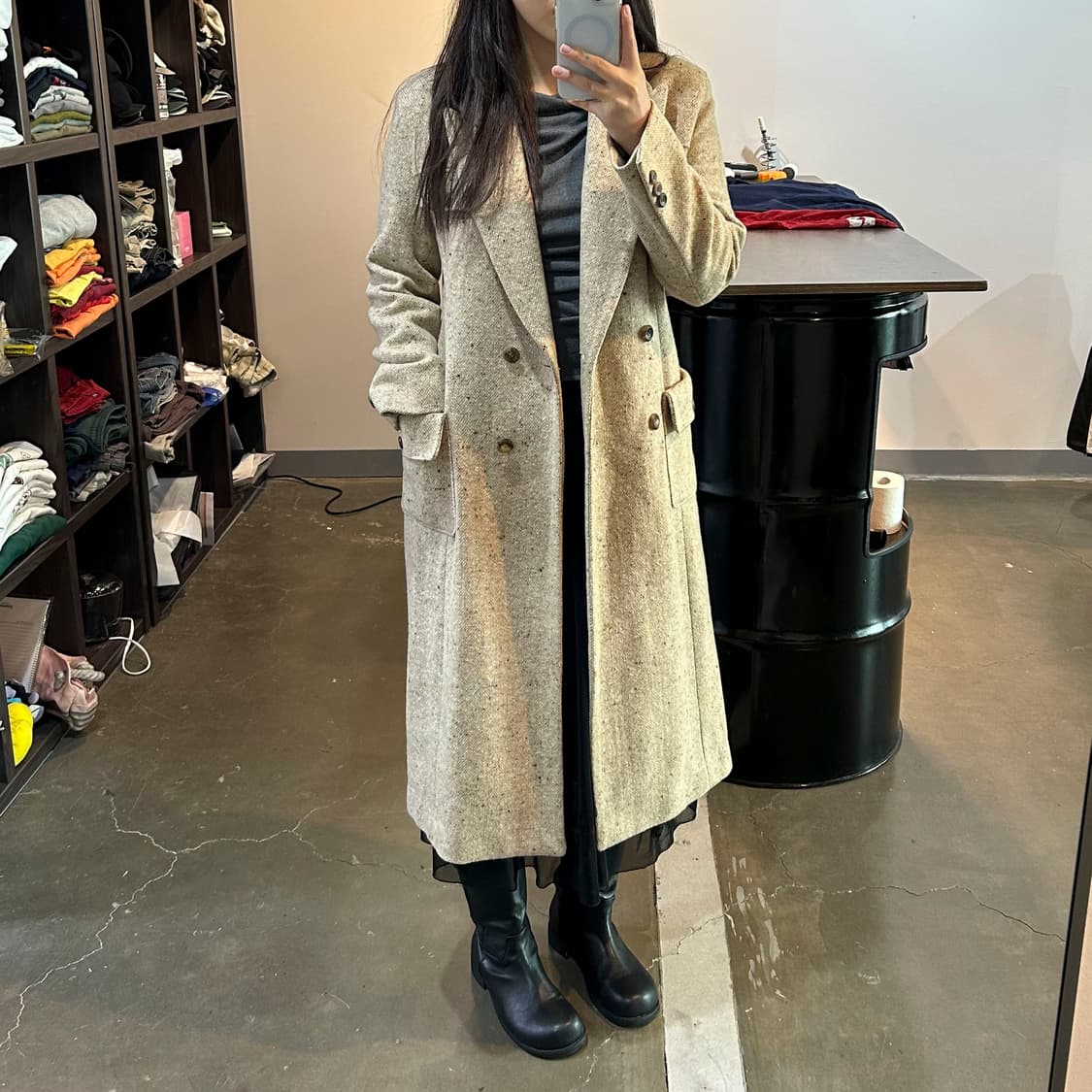 빈티지 더블 맥시 울 코트 상품이미지1