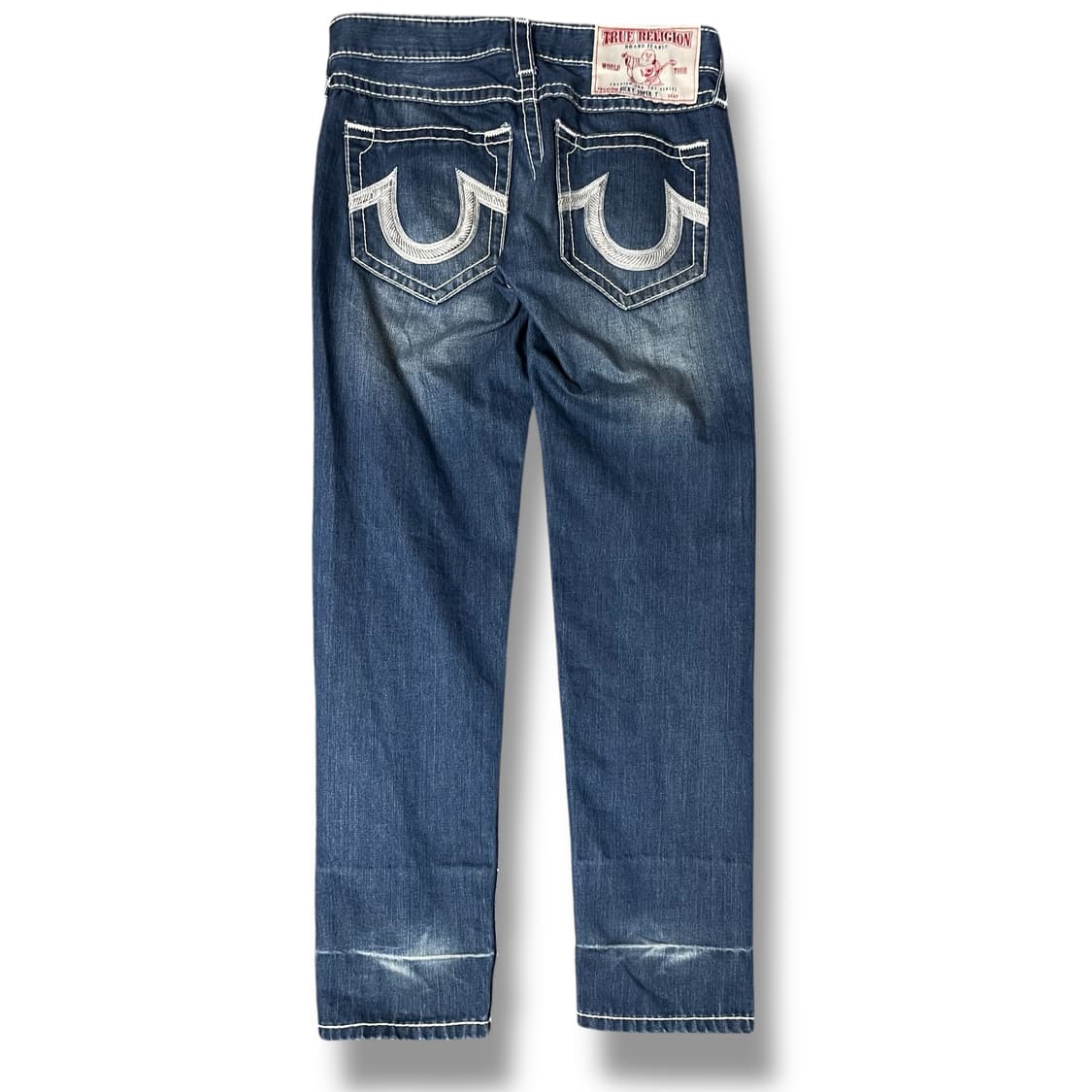 (34) 트루릴리젼 자수 화이트 스티치 데님 일자 팬츠  상품이미지2