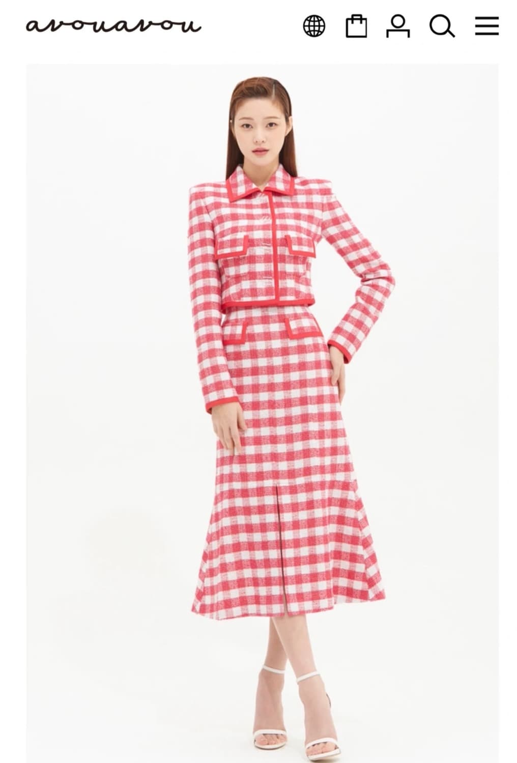 아보아보 트위드 셋업 1사이즈 (김유정 배우 착용) 상품이미지1