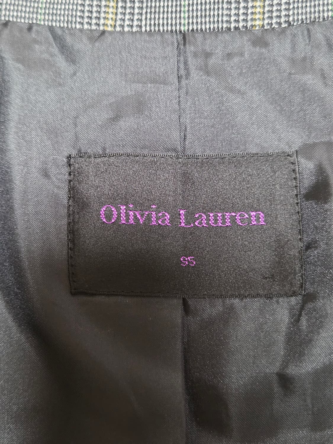 올리비아로렌 체크 더블 춘추동 코트 95 상품이미지9