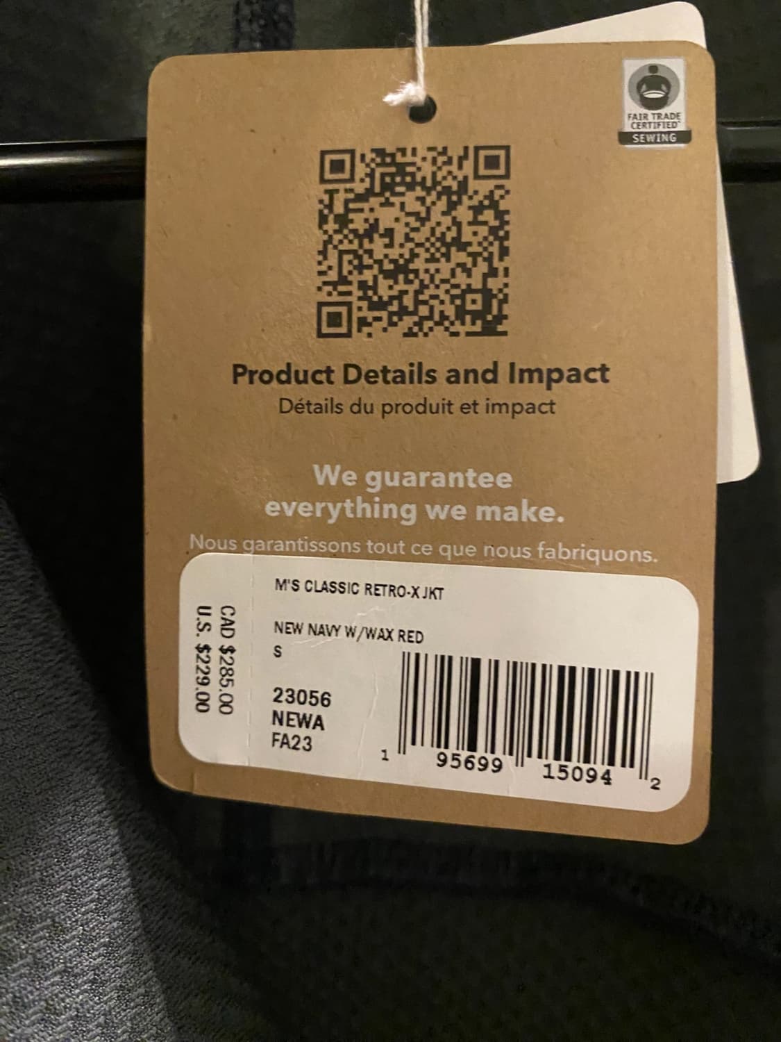 20s 파타고니아 레트로-X 네이비/레드 상품이미지4