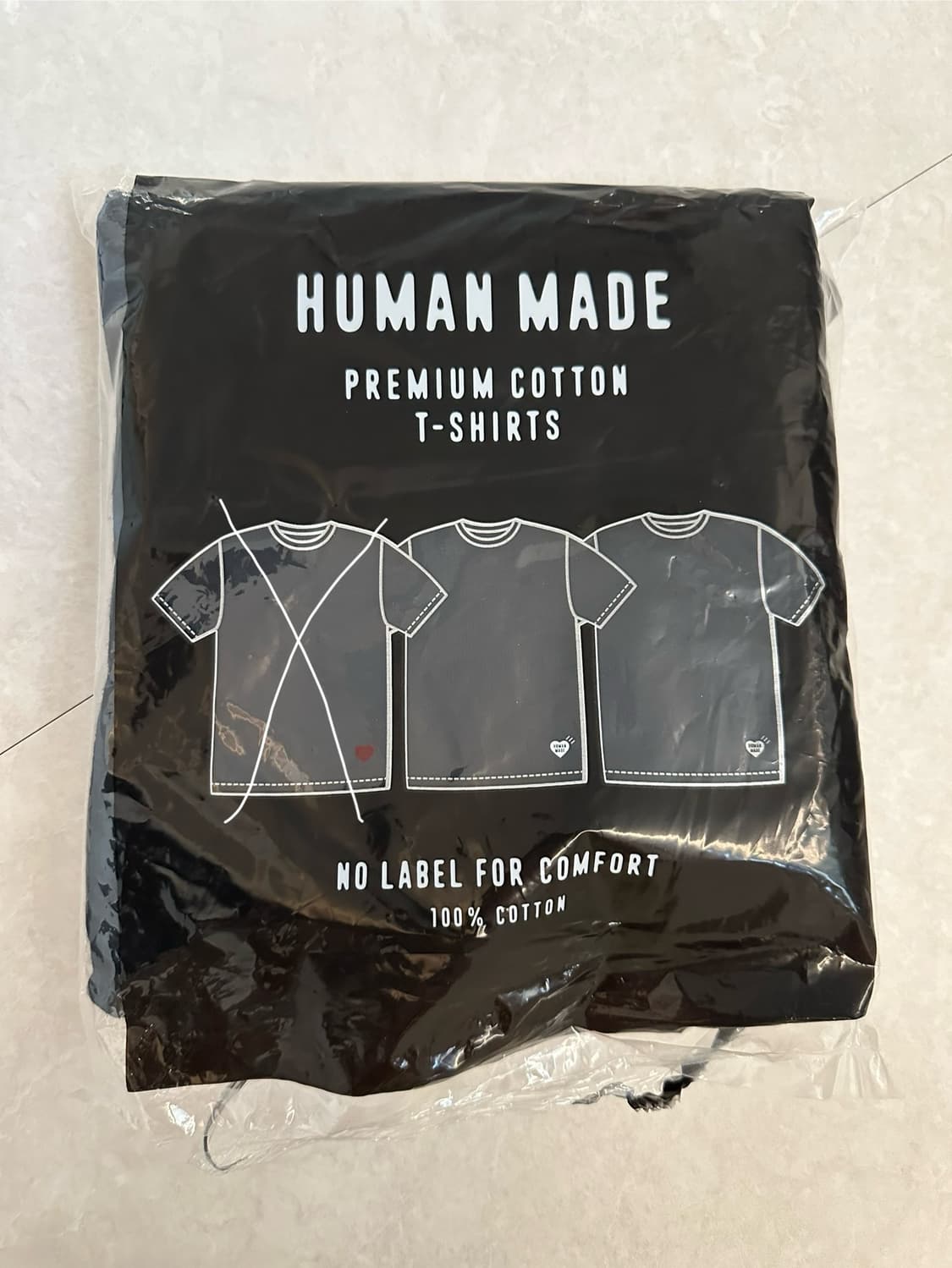휴먼 메이드 티셔츠 블랙 (2장) M 상품이미지2
