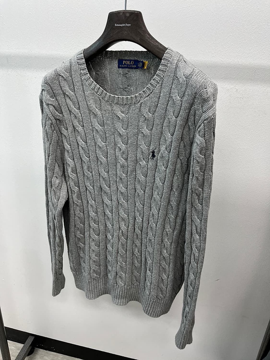 110) 폴로 그레이 케이블니트  상품이미지1