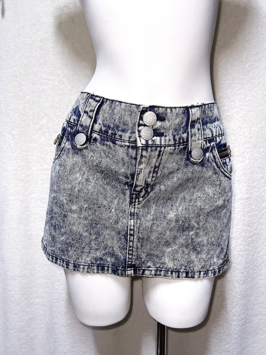 디그딥 digdeep 돌청 y2k 펑크 오네갸루 데님 초미니스커트 핀터 상품이미지1