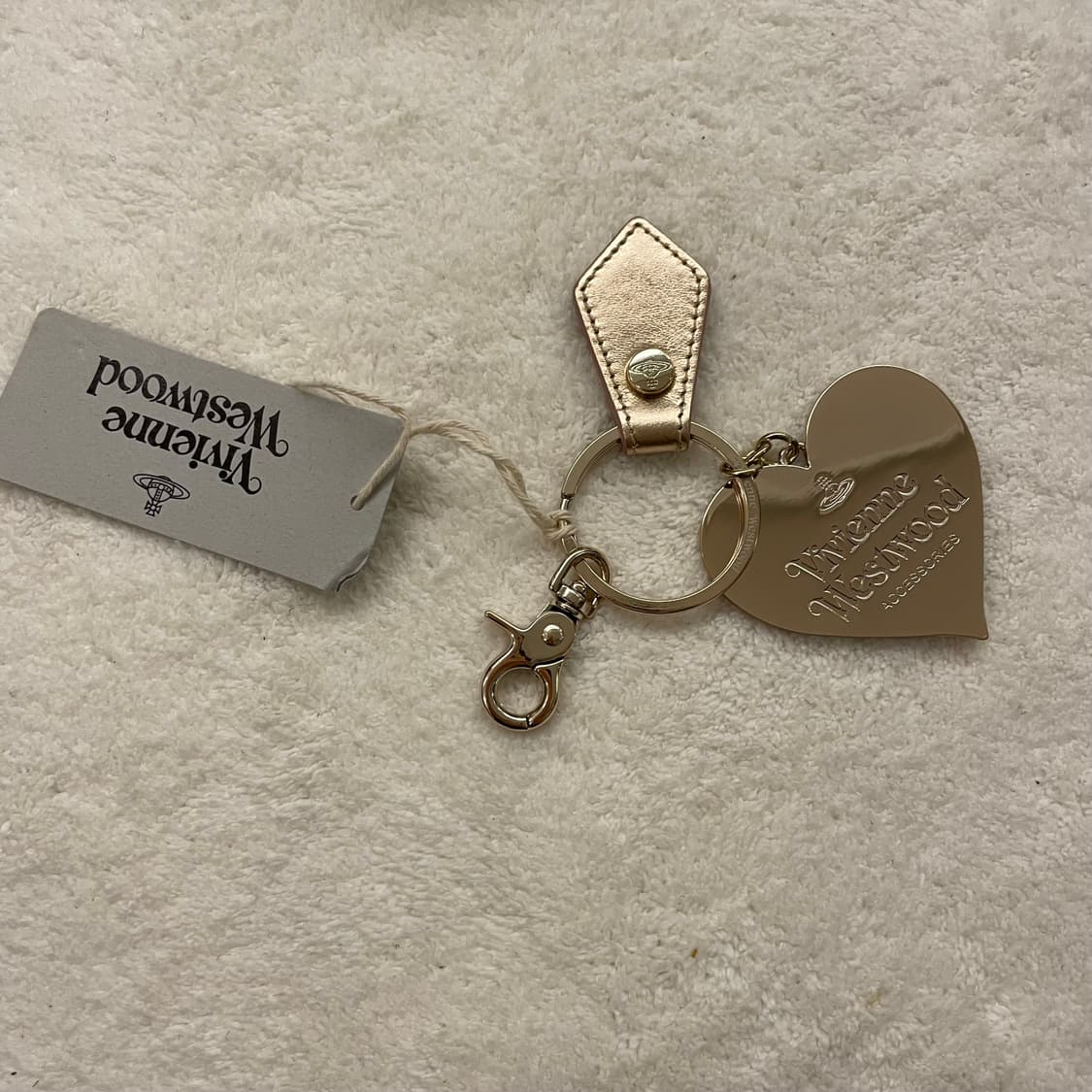 *새상품*비비안웨스트우드 ORB골드 하트 미러 키링 상품이미지5