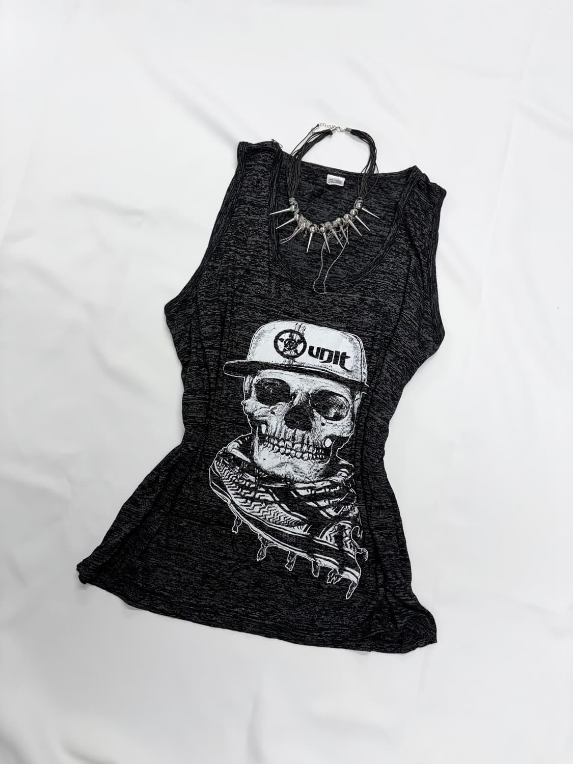 00s 해골 스컬 고스펑크 3pcs 하이넥 자켓 코디세트 상품이미지5