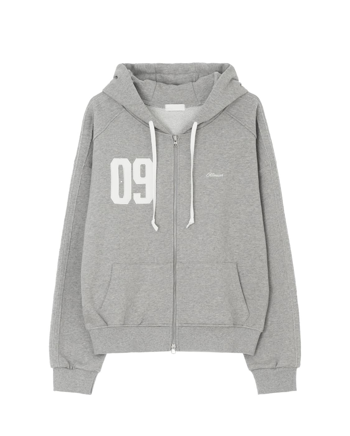 클리시어 09 넘버링 후드집업 그레이 새상품 상품이미지1