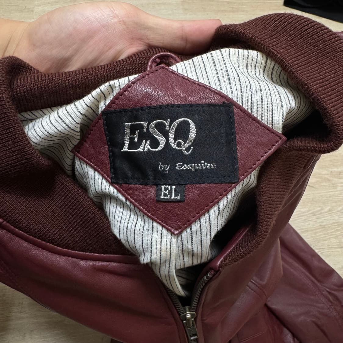 ESQ 남성 가죽자켓 L/100 상품이미지4