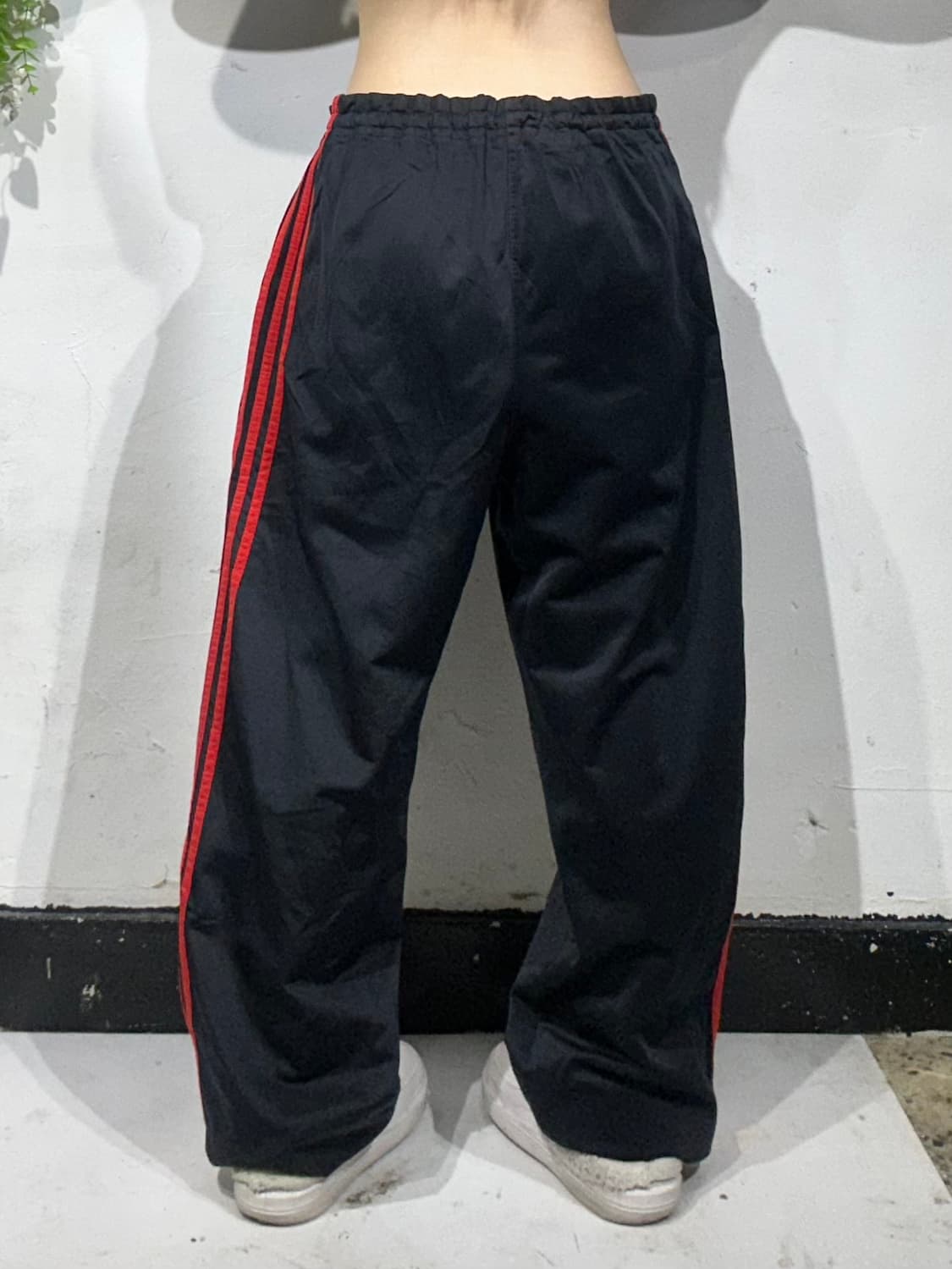 80s 아디다스 블랙 와이드 파이어버드 트레이닝 팬츠 추리닝 바지 M 상품이미지3