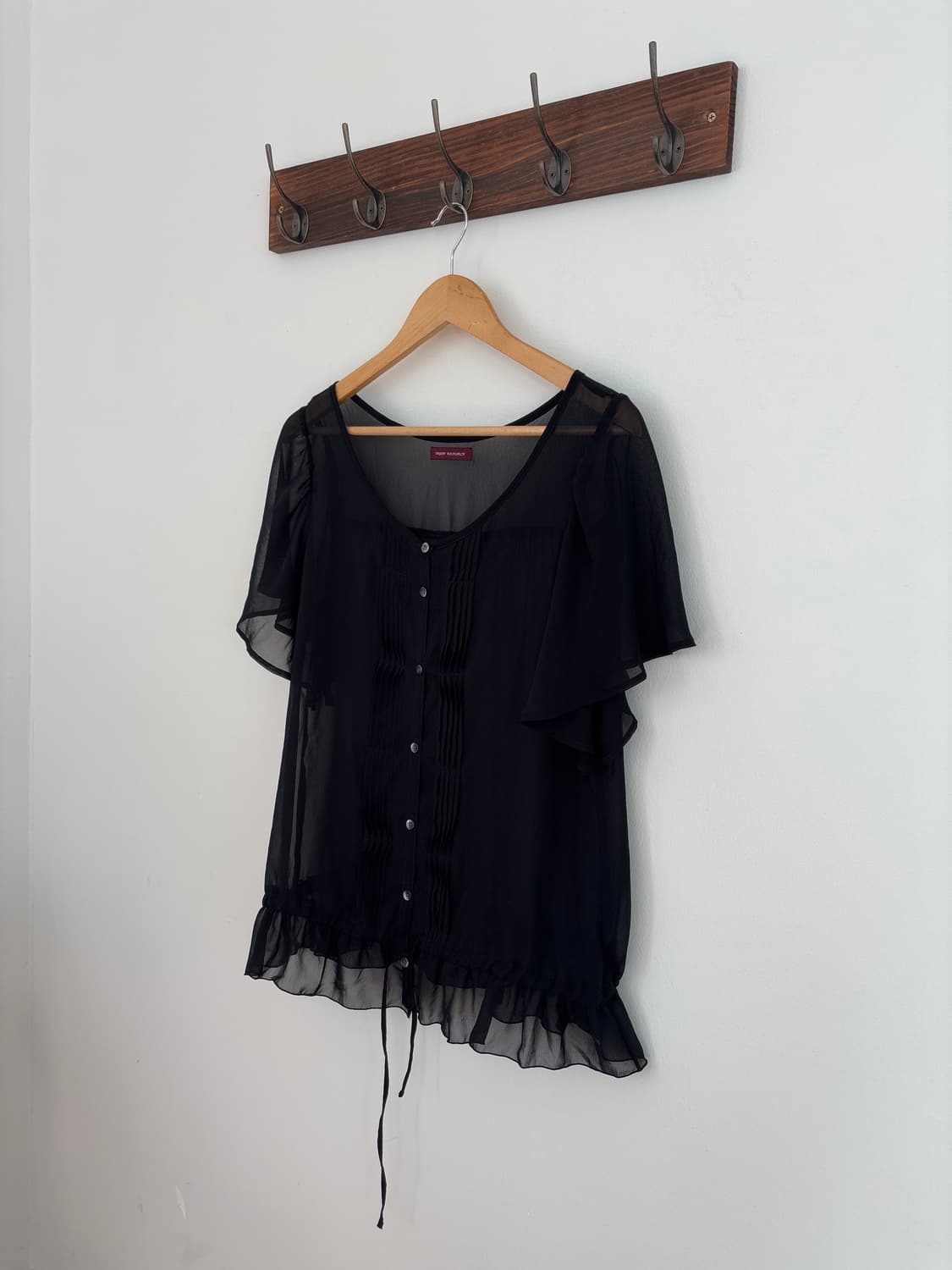 어반리서치 시스루 반팔 블라우스 탑 상품이미지2