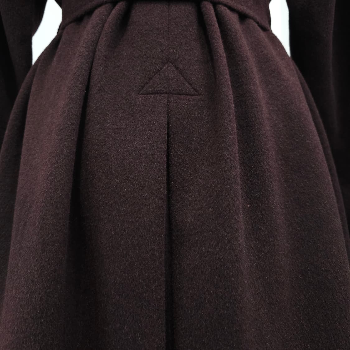 클래식 다크브라운 벨티드 앙고라 울 롱코트 상품이미지8