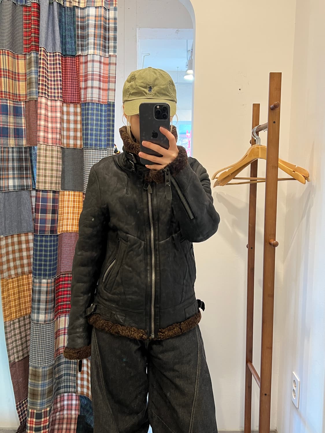 블랙 양가죽 양털 무스탕 상품이미지7