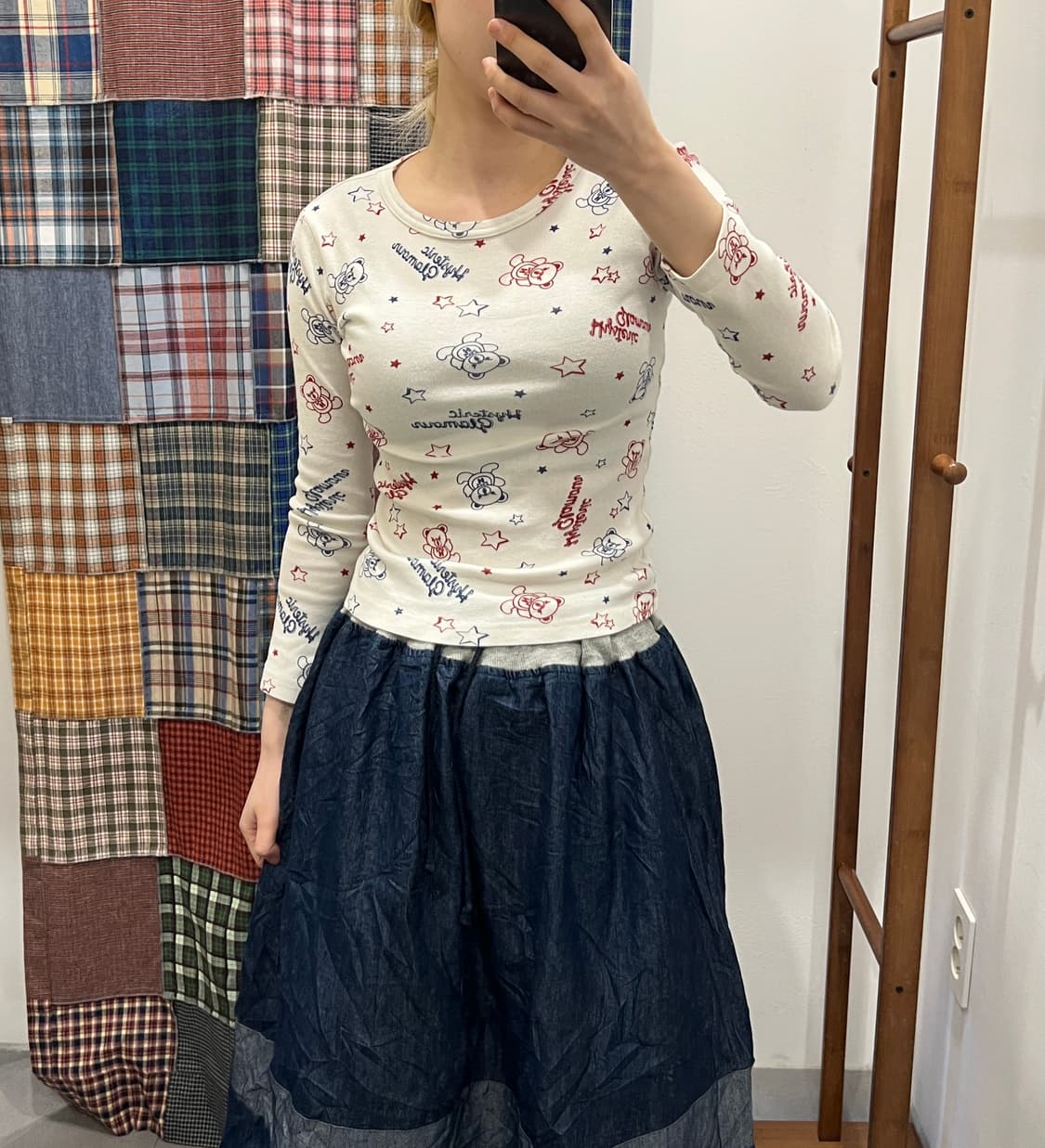 Joey 히스테릭글래머 화이트 퍽베어 크롭탑 상품이미지2