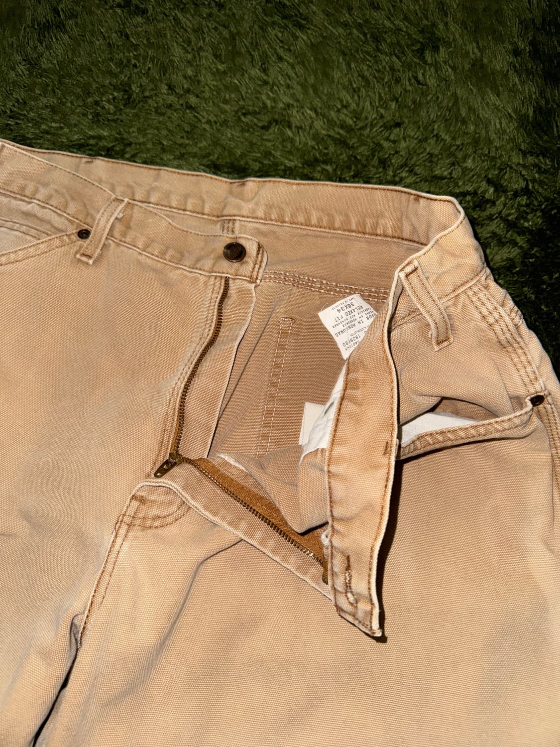 [36X34] 디키즈 덕캔버스 빈티지 페이딩 카펜터 팬츠 베이지 상품이미지3