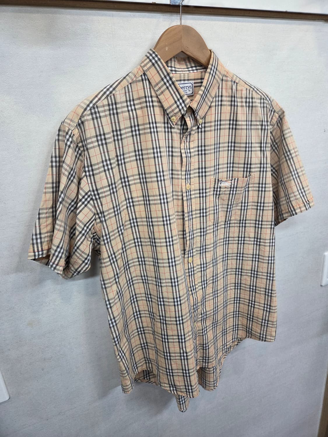 버버리 올드스쿨 빈티지 노바체크 셔츠반팔 xl 상품이미지7