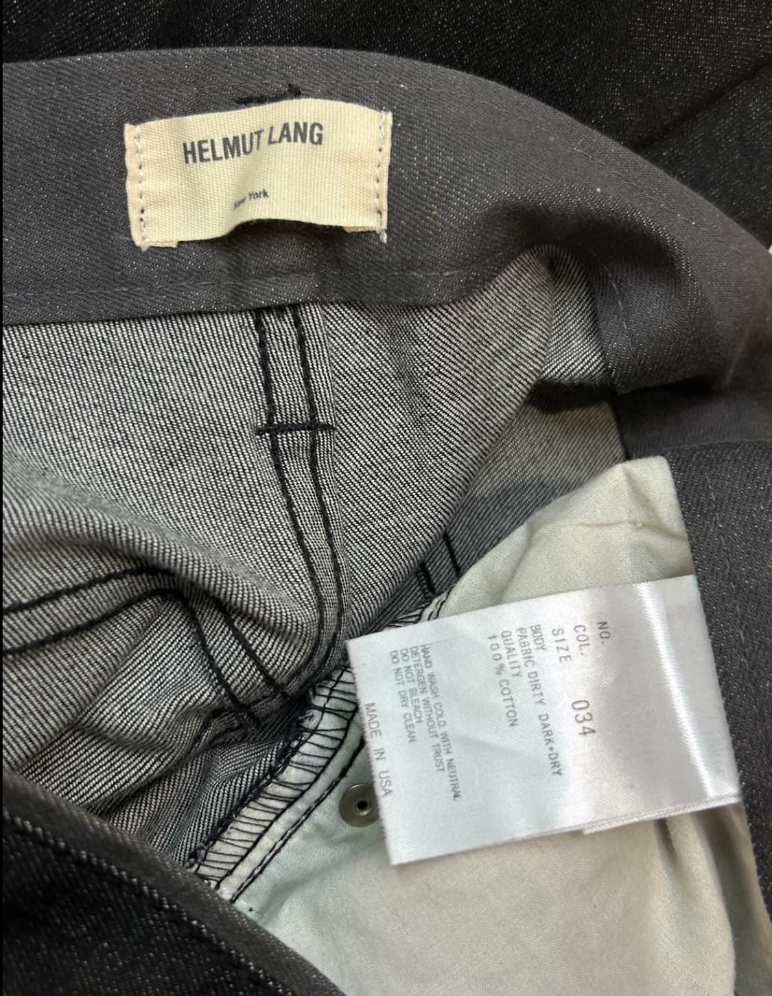 00s 헬무트랭 블랙 데님 팬츠 상품이미지4