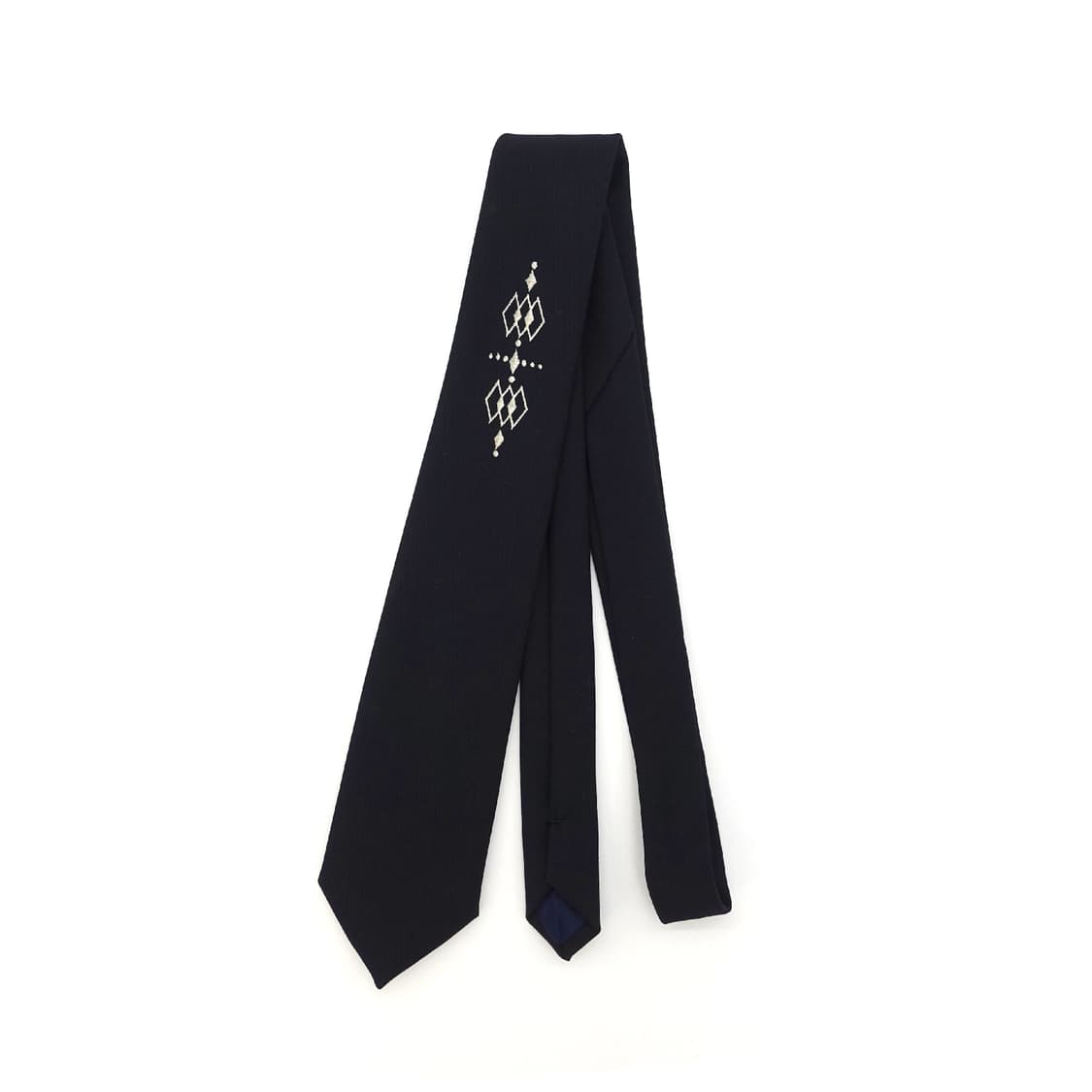 YOHJIYAMAMOTO 요지야마모토 옴므 블랙 엠브로이더리 넥타이  상품이미지1