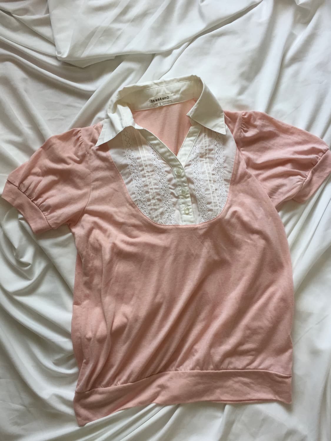 모리걸 레이스 레이어드 티셔츠 상품이미지1