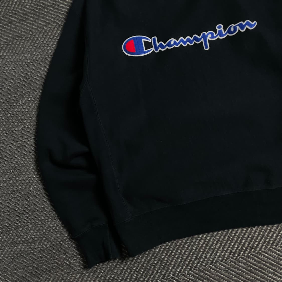 챔피온 리버스위브 빅로고 블랙 스웻 셔츠o 4815 상품이미지4