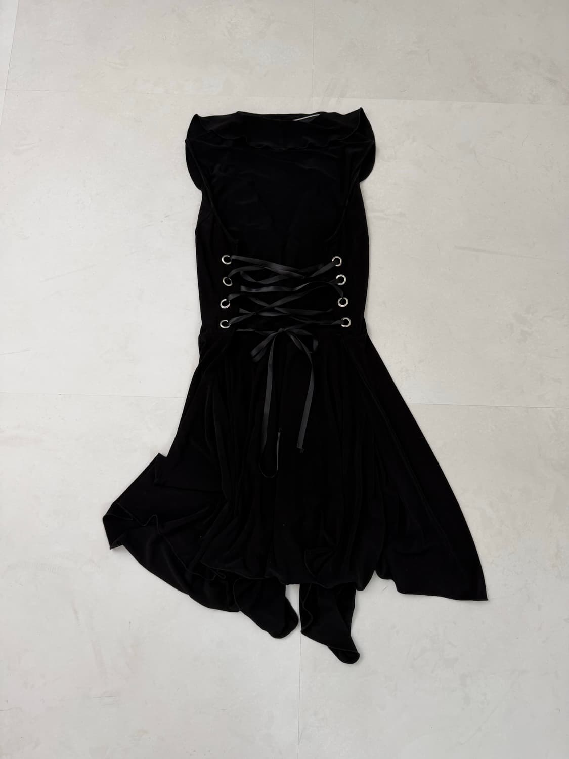 블랙 아일렛 디테일 집업 원피스  상품이미지6