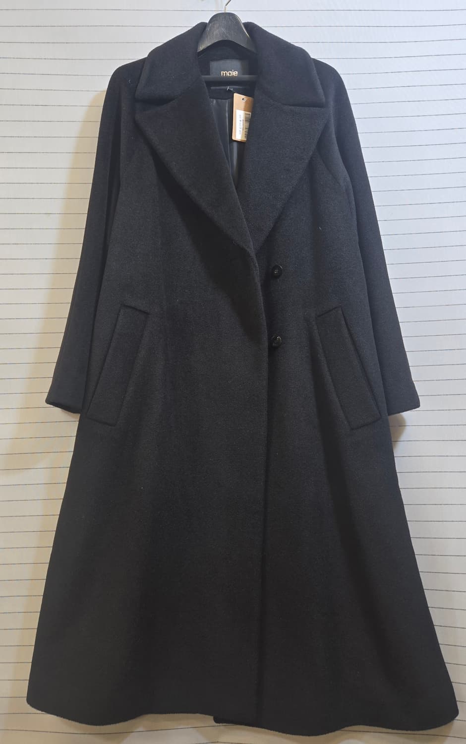마쥬 블랙 울 롱  코트 상품이미지1