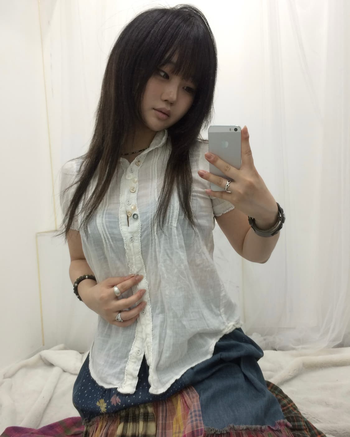 단추 디테일 소녀 모리 상품이미지2