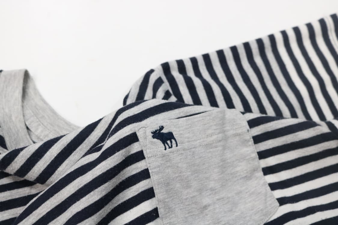 아베크롬비 빈티지 스트라이프 포켓 반팔 티셔츠 (XL) 상품이미지4