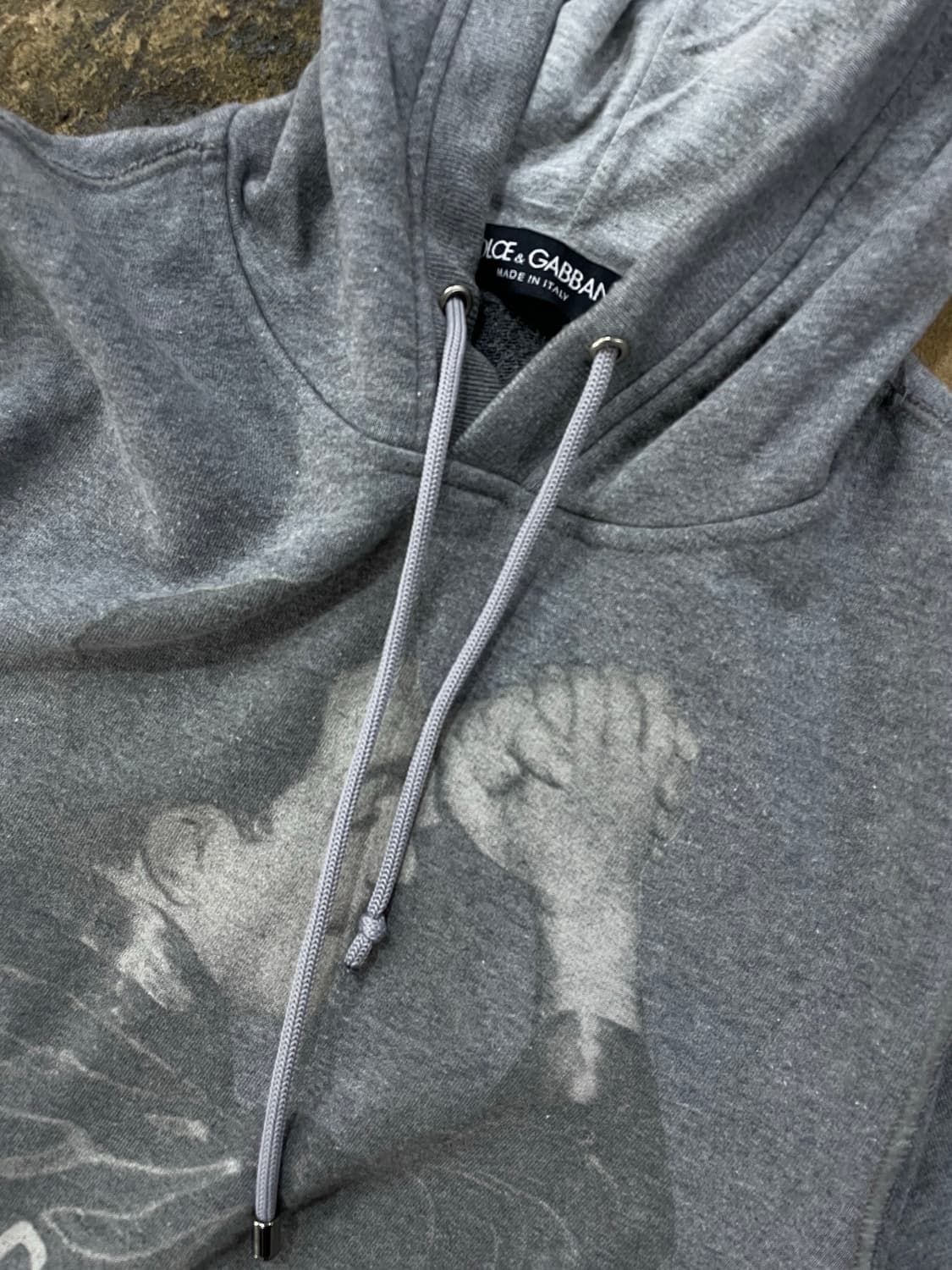돌체앤가바나/그레이 그래픽후드티(S) 상품이미지3