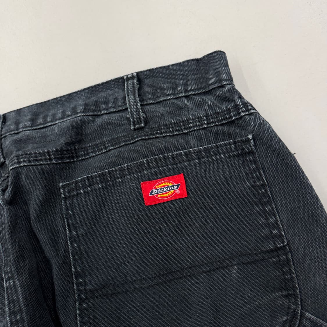 디키즈 OG 카펜터 덕캔버스 페이딩 와이드 워크팬츠 블랙 상품이미지6