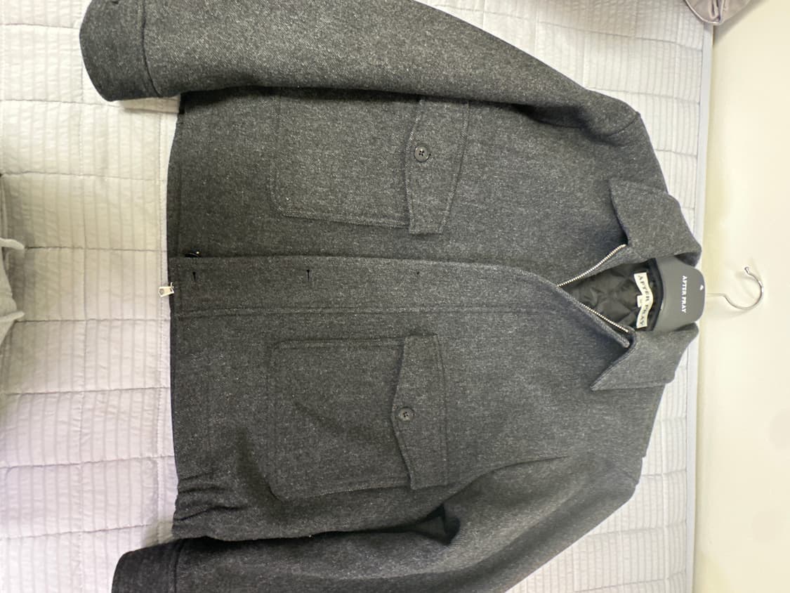 애프터프레이 클래식 A-2 울 블루종 차콜 상품이미지2