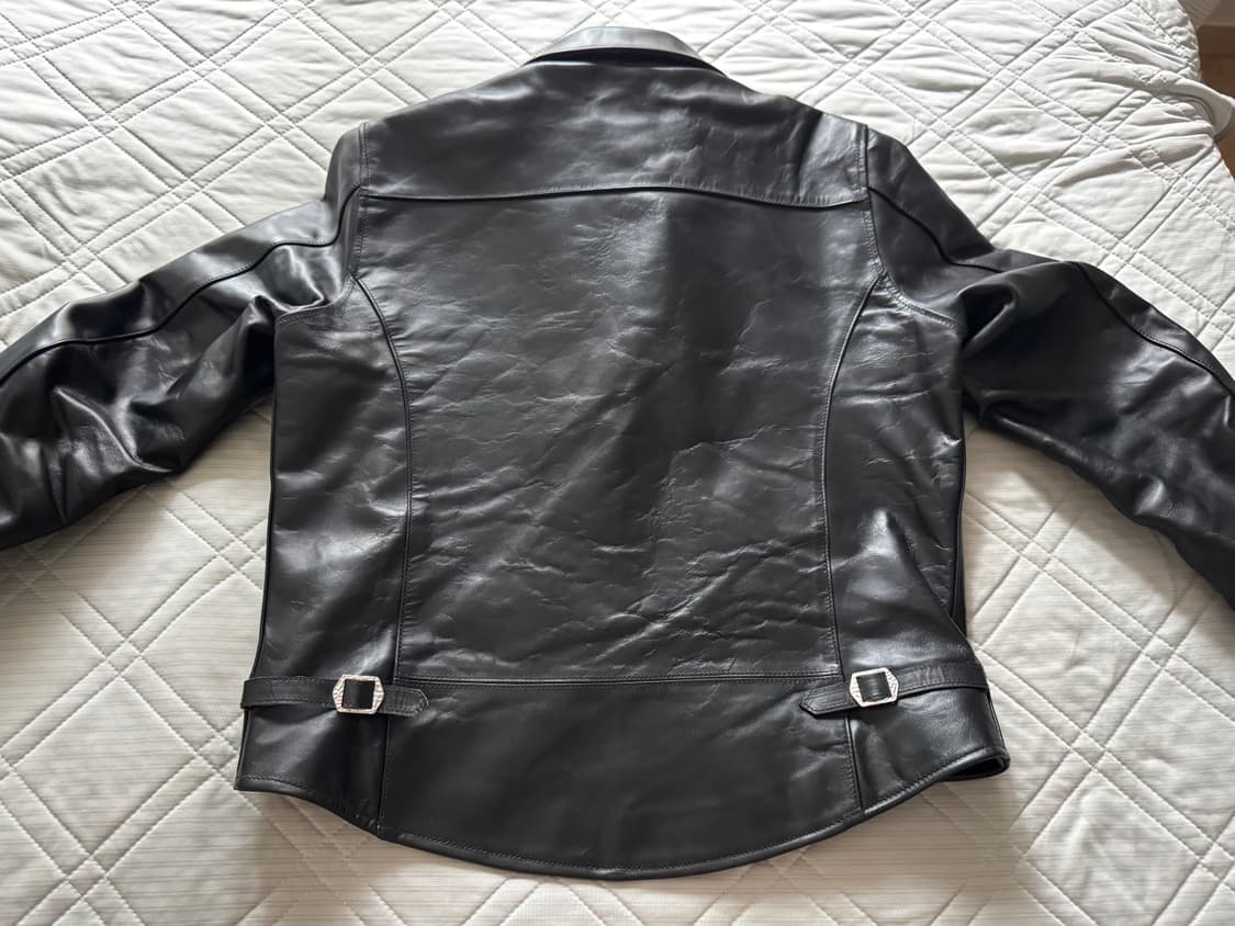 REAL SIMONS 블랙 말가죽 자켓 XL 상품이미지3