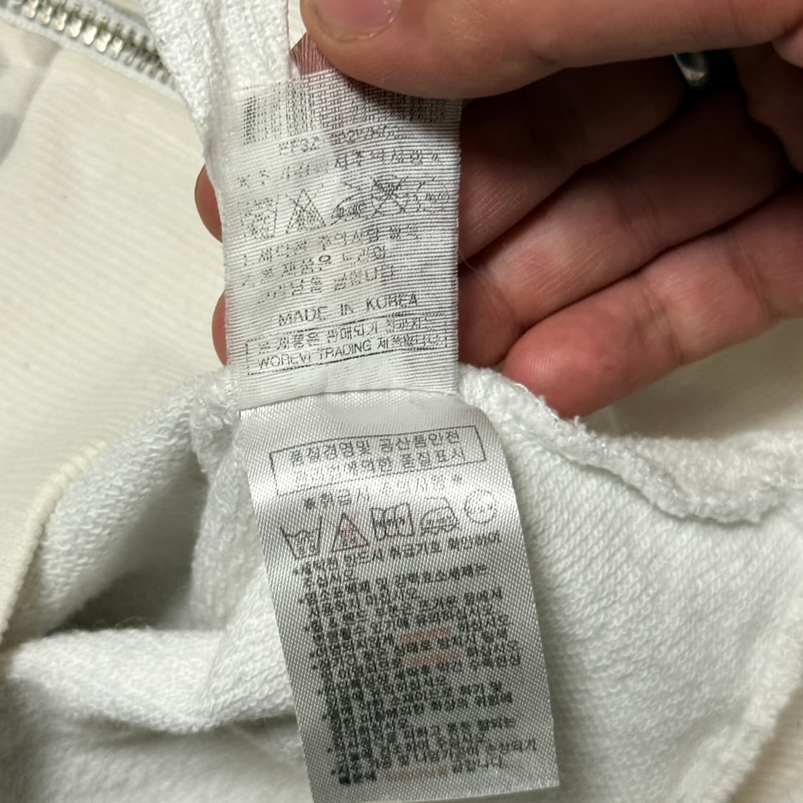 에비수 화이트 백로고 스트릿 후드집업 L 상품이미지9