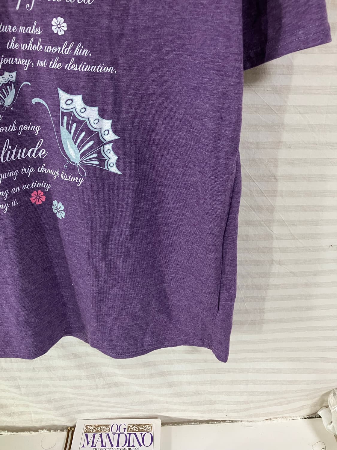 빈티지 퍼플 나비 반팔 1017 y2k 스트릿 갸루 펑키 일본빈티지 fa 상품이미지4