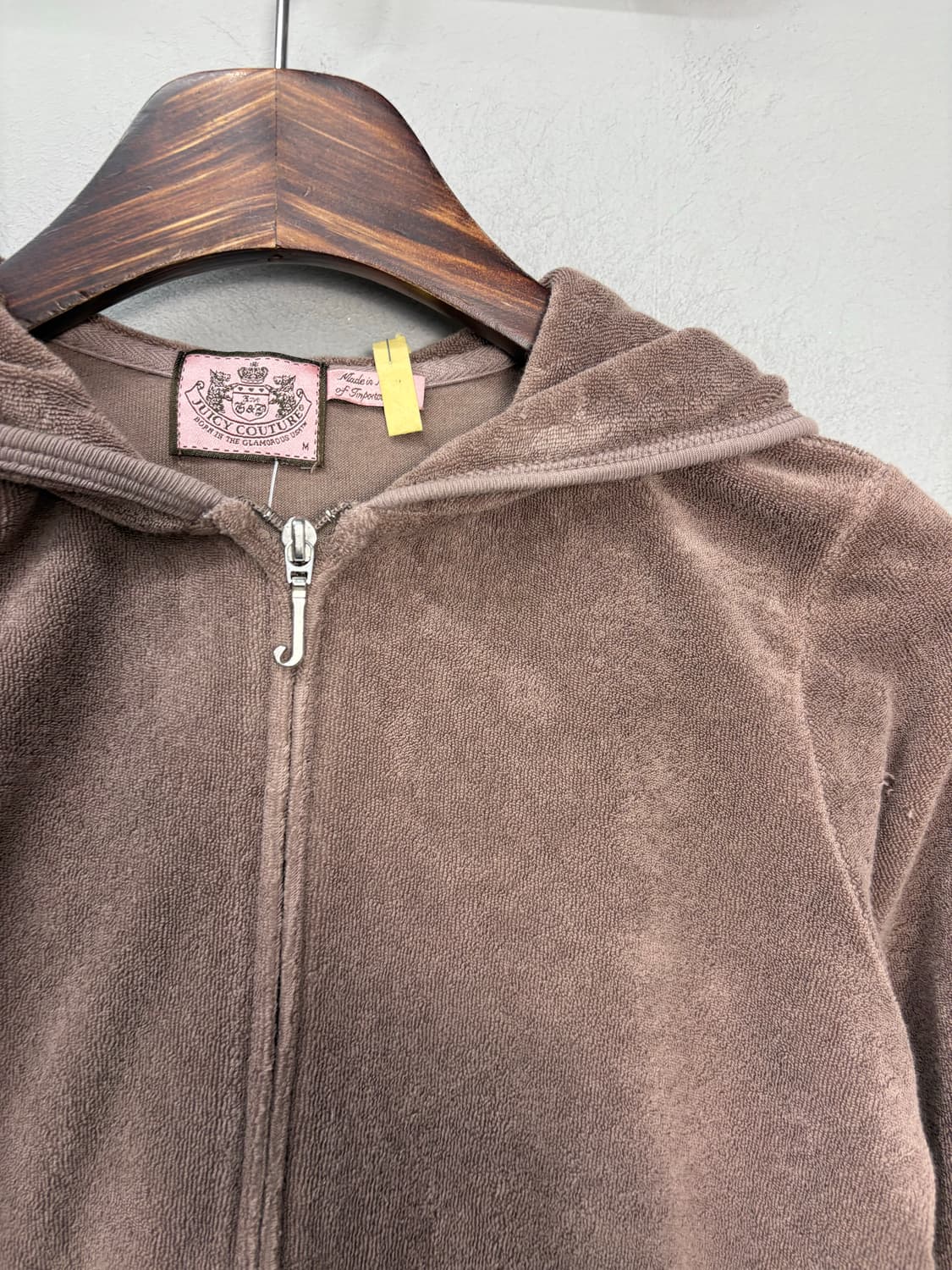 쥬시꾸뛰르 벨벳 y2k 브라운 후드집업 A2752 상품이미지3