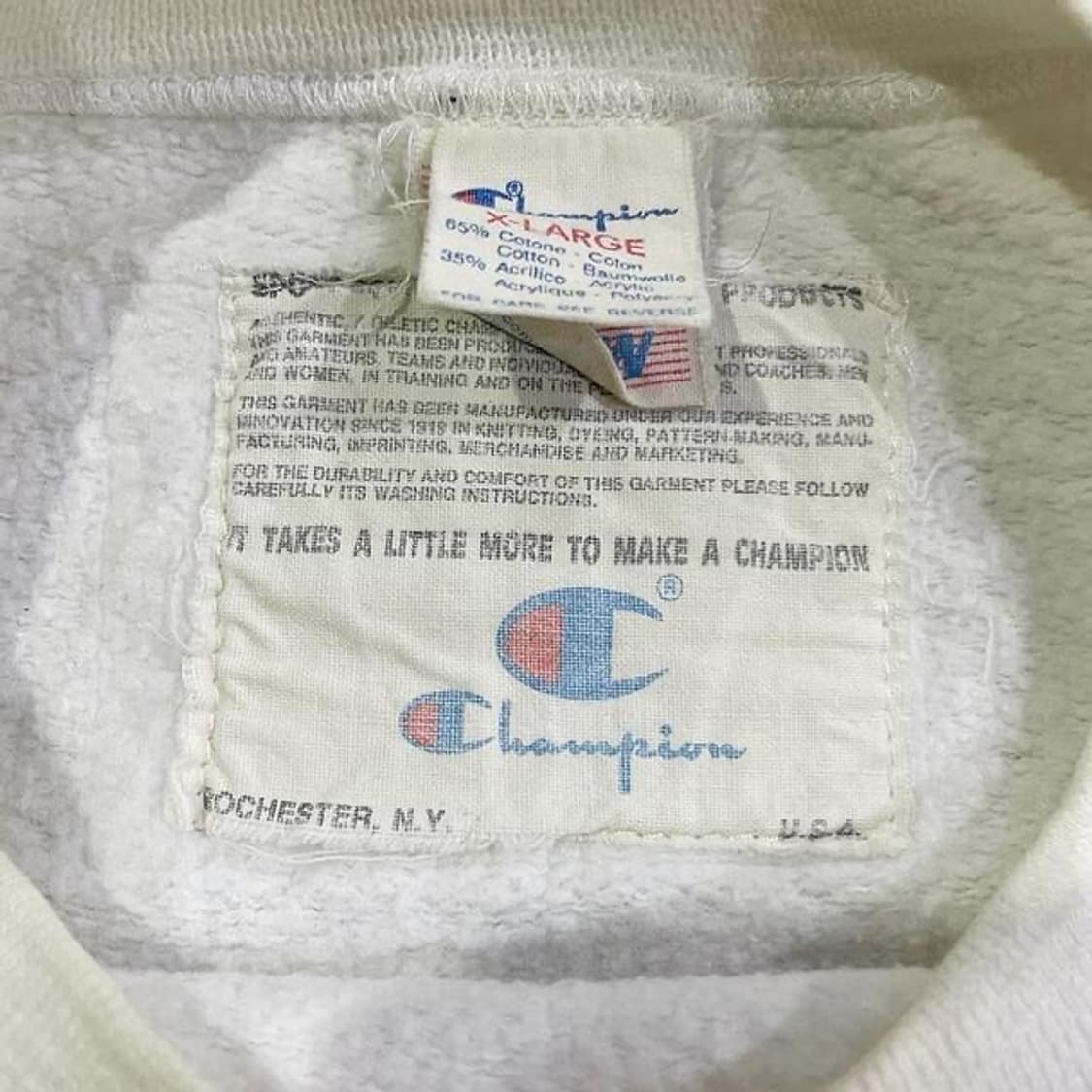 80s 챔피온 로체스터 NY 맨투맨 (XL) 상품이미지9