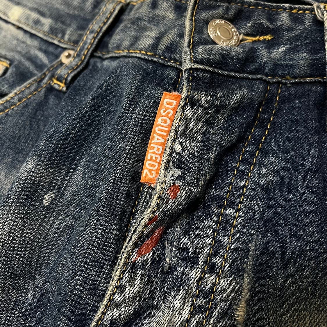 디스퀘어드2 페인팅 워싱 데님 청바지 46 상품이미지7