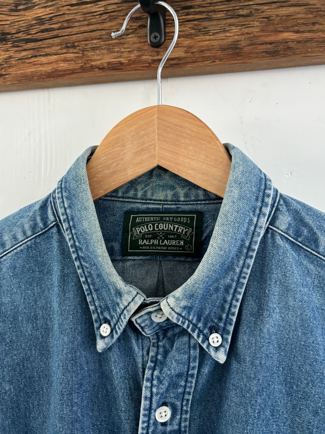 Polo 폴로 컨트리 랄프로렌 90s 데님 셔츠 상품이미지5