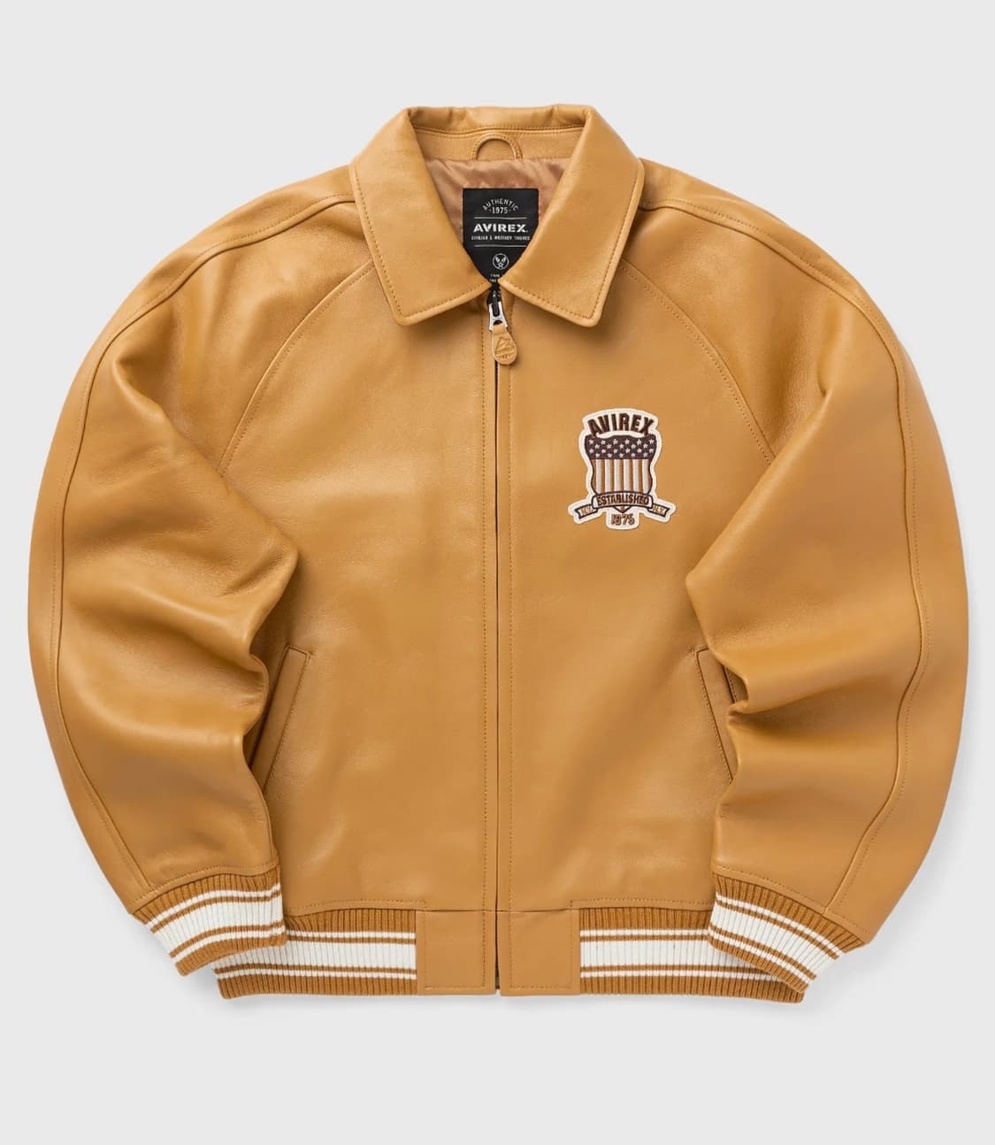 아비렉스 50주년 팀버랜드 콜라보 바시티 래더자켓 상품이미지1