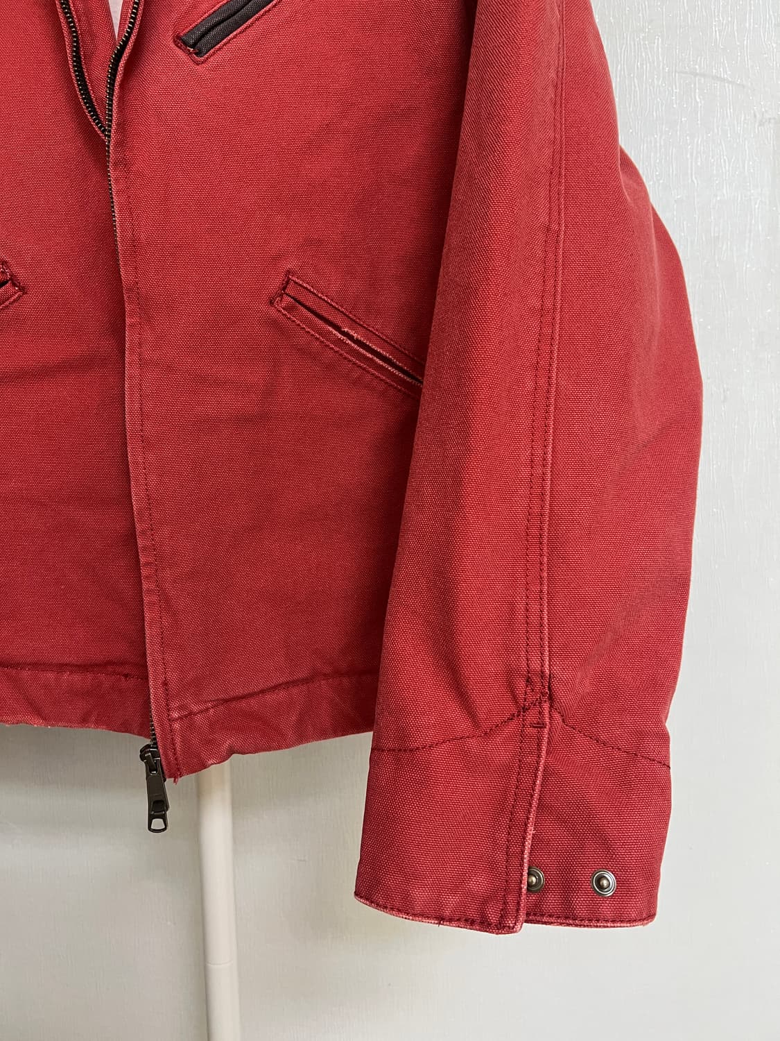 유니폼브릿지 옥스포드 워크 집업 자켓 (레드) 상품이미지3