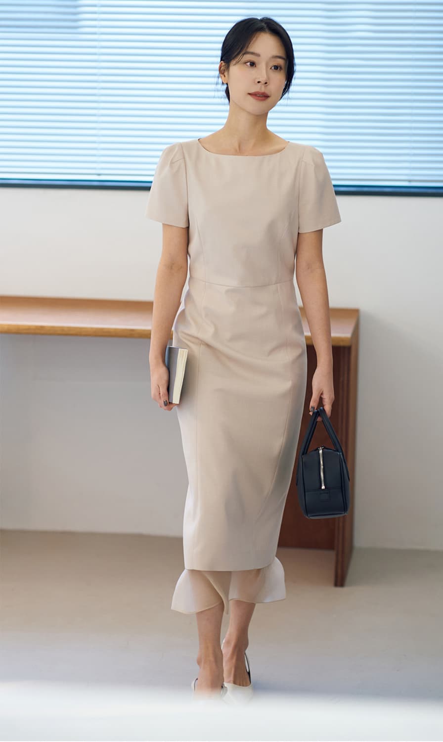라메레이 See-through Boat Neck Dress 상품이미지2
