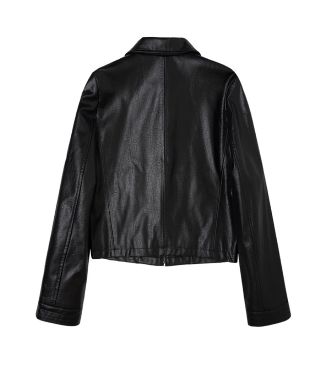 시야쥬 SIYAZU 크롭 레더 자켓 블랙 상품이미지2