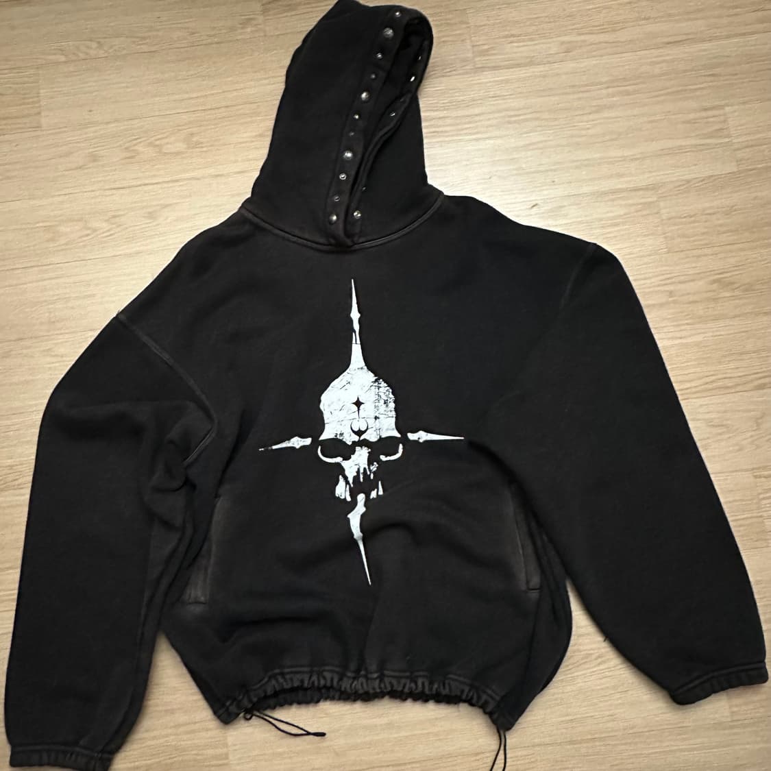 떠그클럽 피스 스티드 후드 블랙 2사이즈 상품이미지1