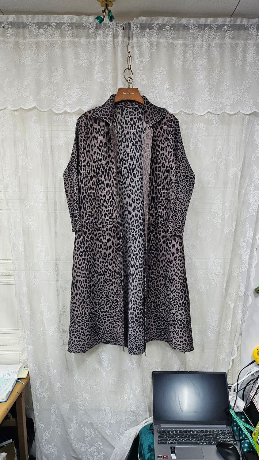 레오파드  플리츠 주름 가디건  상품이미지3